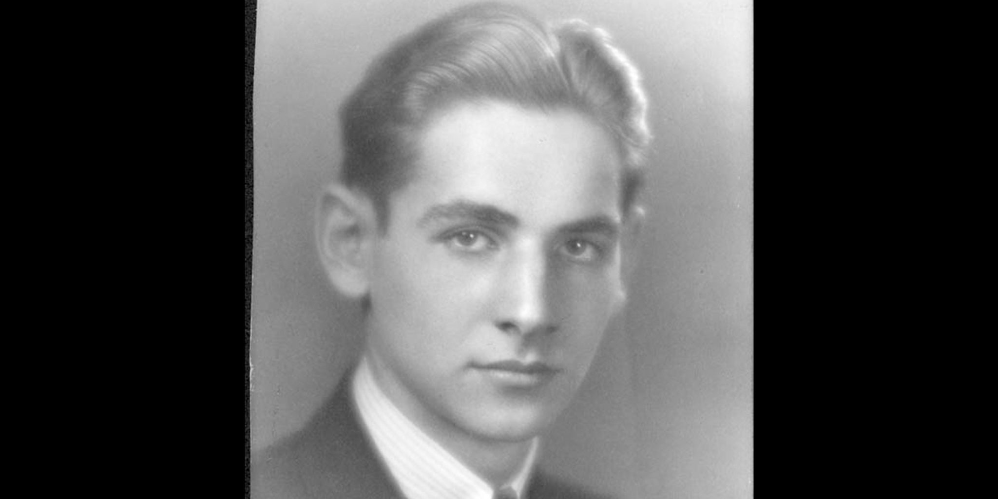 Bernstein around time of Harvard graduation, 1939. Inscribed to Helen Coates, Bernstein's piano teacher and later secretary. (Photographer unidentified, Library of Congress Music Division)