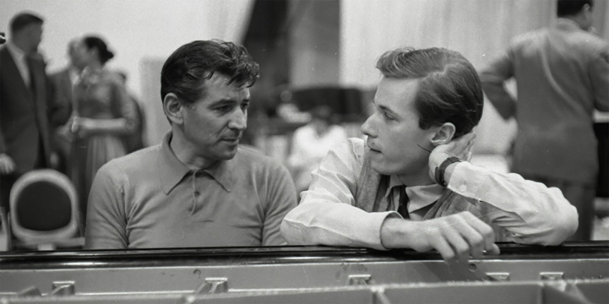 Leonard Bernstein and Glenn Gould. (Photo by Don Hunstein, 1957; Courtesy of Sony Classical)