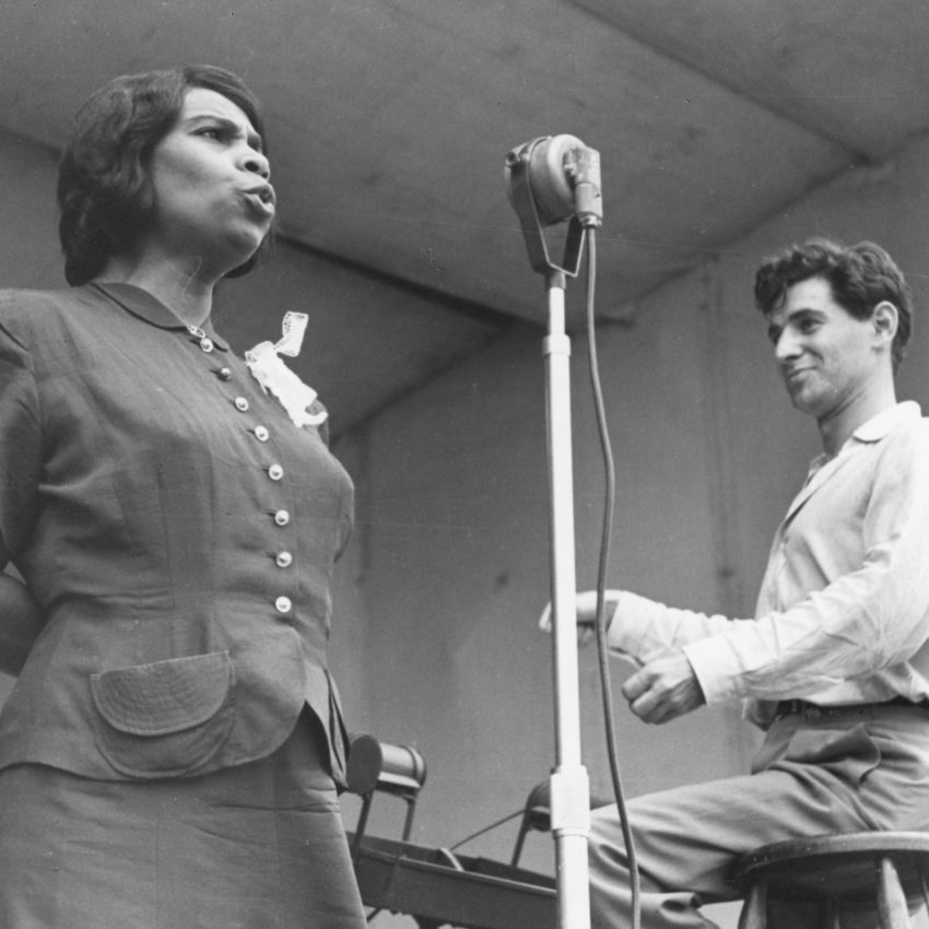 Leonard Bernstein conducting Marian Anderson at Lewisohn Stadium (Copyright: Ruth Orkin Photo Archive. Used by permission, courtesy of Mary Engel. All rights reserved.)